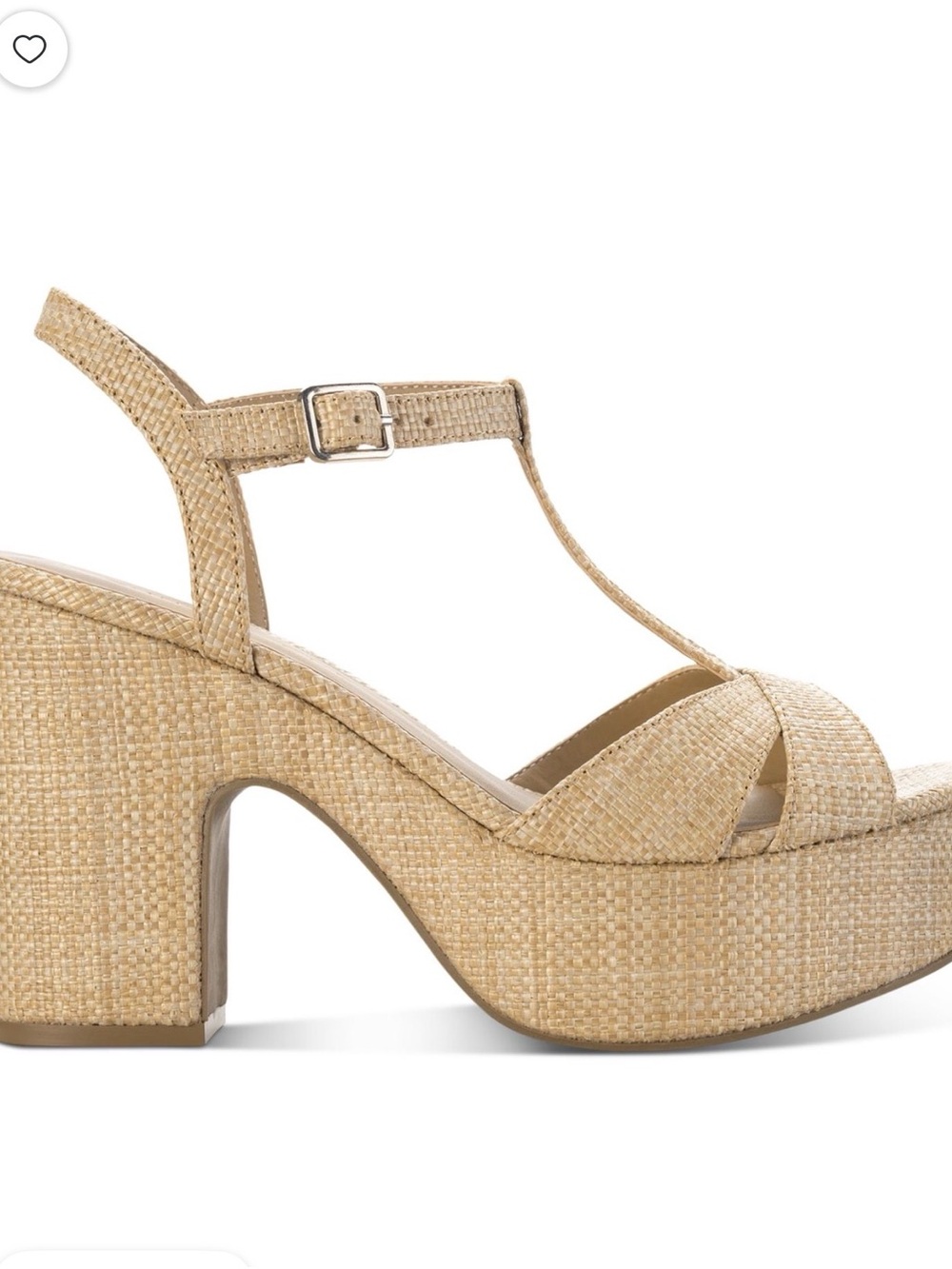 Sun + Stone Block Heel‎ Platform Dress Sandals in Bone